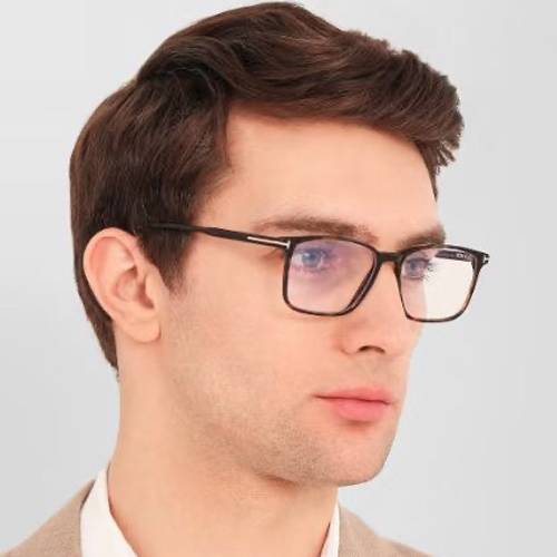 Export high -end plates myopic eye rack Men's black -colored black frame glasses business casual anti -blue light color change color