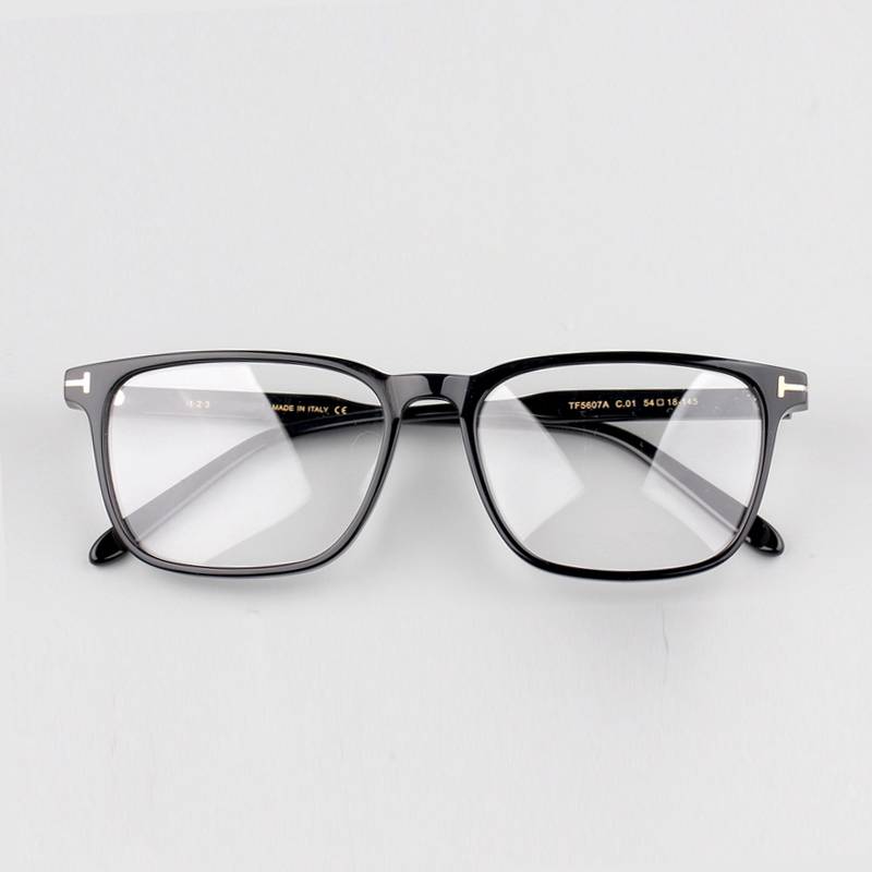 Export high -end plates myopic eye rack Men's black -colored black frame glasses business casual anti -blue light color change color