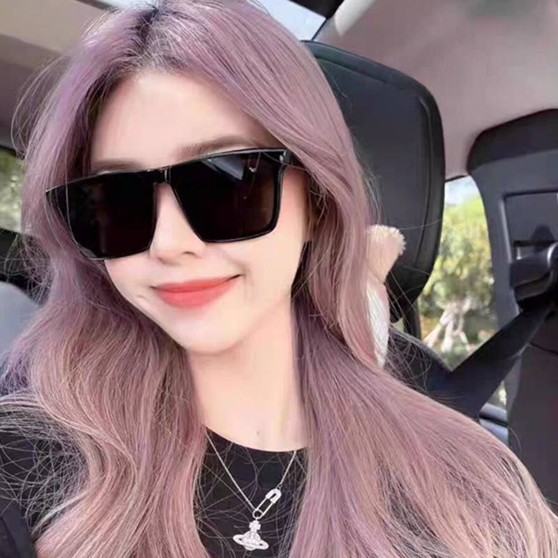 Sunglasses men's high -level sense handsome big face polarized mirror men's tide retro wide face driving dedicated black sunglasses female