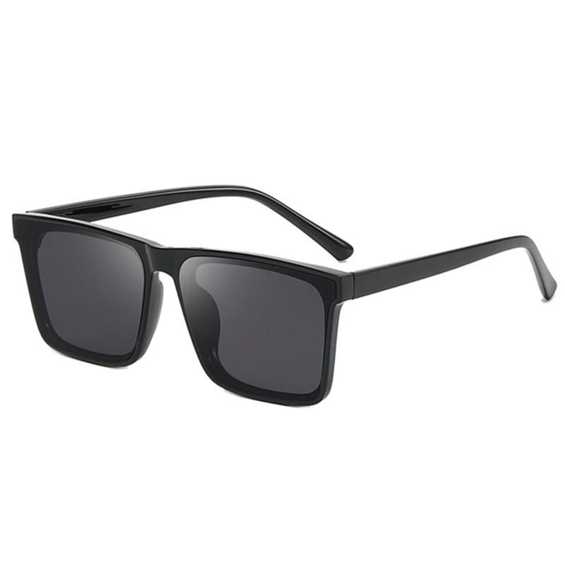 Sunglasses men's high -level sense handsome big face polarized mirror men's tide retro wide face driving dedicated black sunglasses female