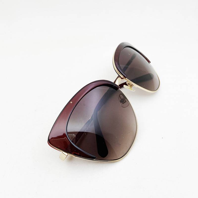 Exit American women's sunglasses fashion personality anti -ultraviolet sunglasses wine red sunshade sunscreen