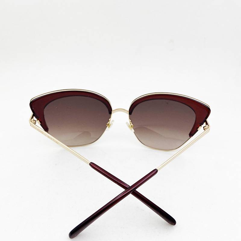 Exit American women's sunglasses fashion personality anti -ultraviolet sunglasses wine red sunshade sunscreen