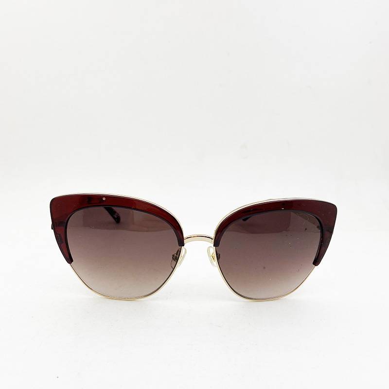 Exit American women's sunglasses fashion personality anti -ultraviolet sunglasses wine red sunshade sunscreen