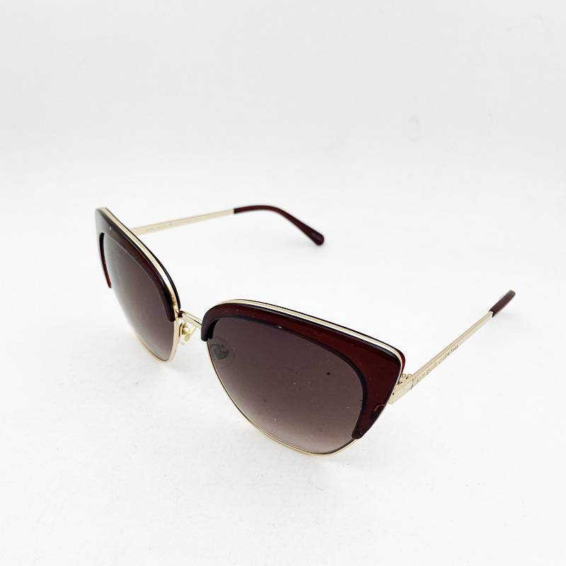 Exit American women's sunglasses fashion personality anti -ultraviolet sunglasses wine red sunshade sunscreen