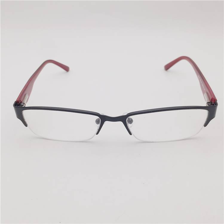 Shenzhen Original French order Black titanium gold business temperament half -frame spring plate mirror lens glasses men and women