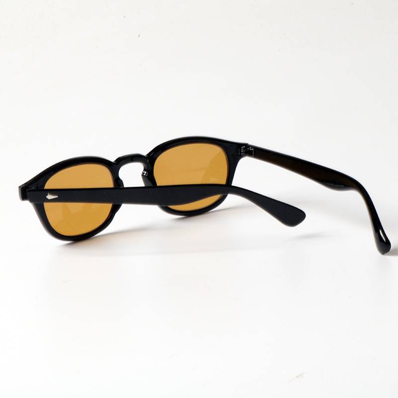 Fan Wei's same glasses Japanese retro round -style round handmade small -frame glasses frame men's tea color sunglasses can be equipped with degree