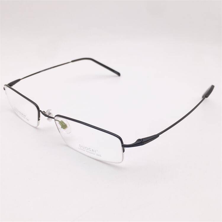 Treasured orphan original single black ultra -light titanium business temperament half -frame fine -legged glasses frame men and women