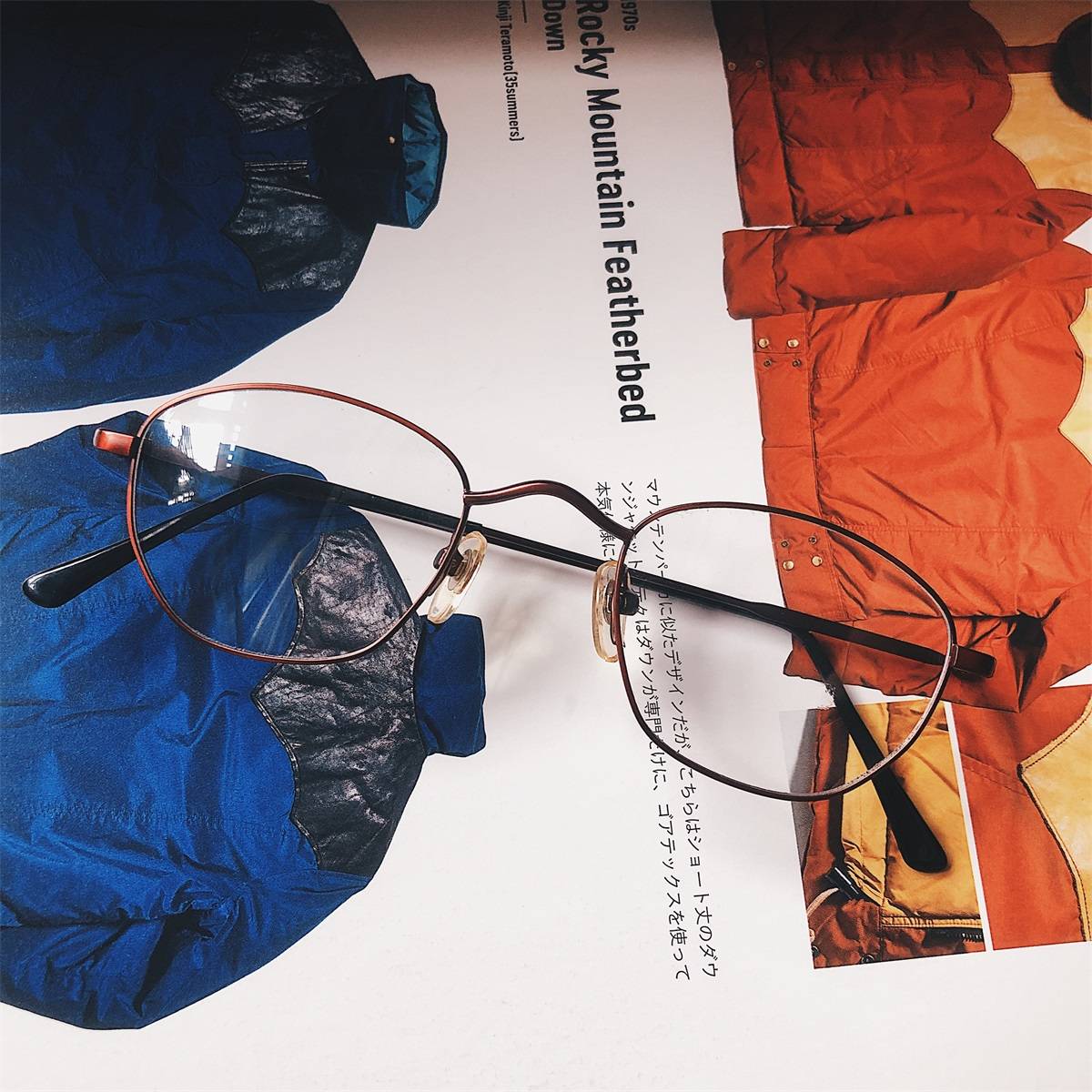 Early orphan retro vintage antique flat -plane metal frame glasses men and women gayj944