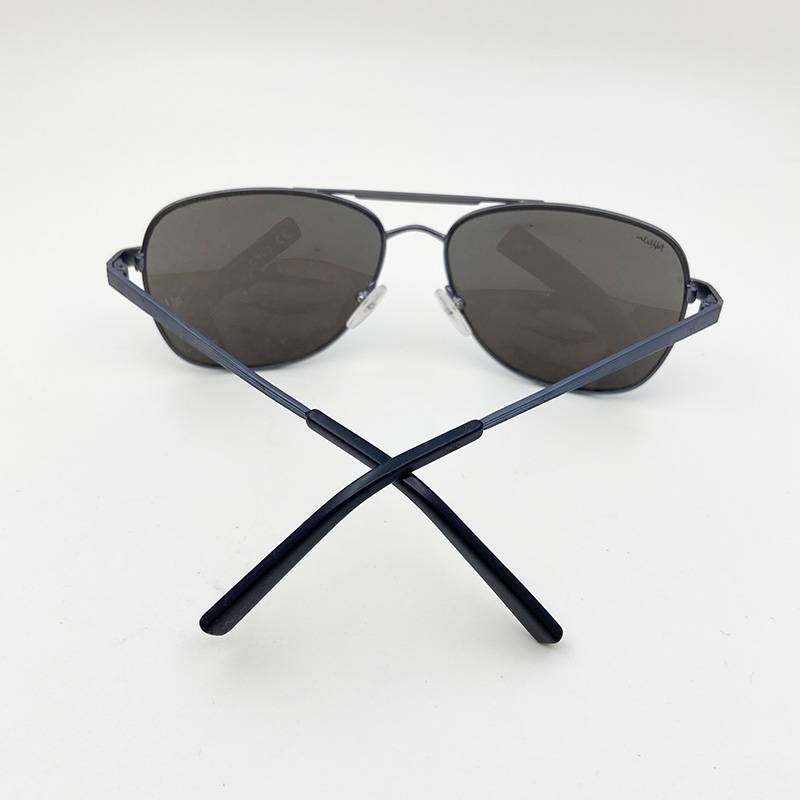 Export pure original single men's metal box sunglasses fashion personality coating sunglasses care mirror uv400