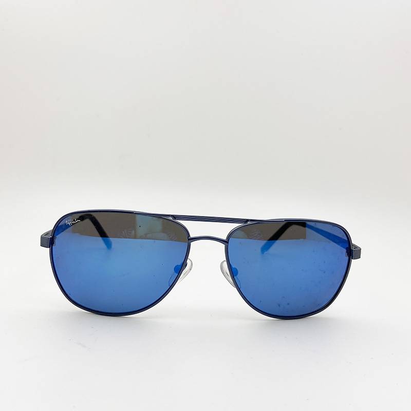Export pure original single men's metal box sunglasses fashion personality coating sunglasses care mirror uv400