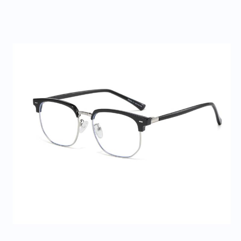 Half -frame glasses male defense blue light myopia mirror