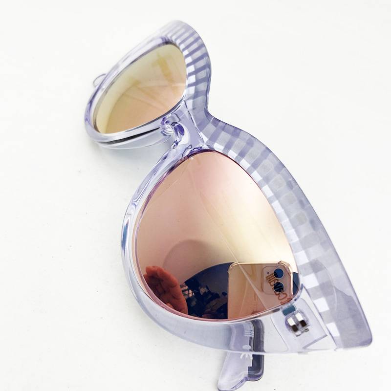 Original single female coating cat eye comfortable personality sunglasses anti -ultraviolet sunglasses outdoor tide shading mirror