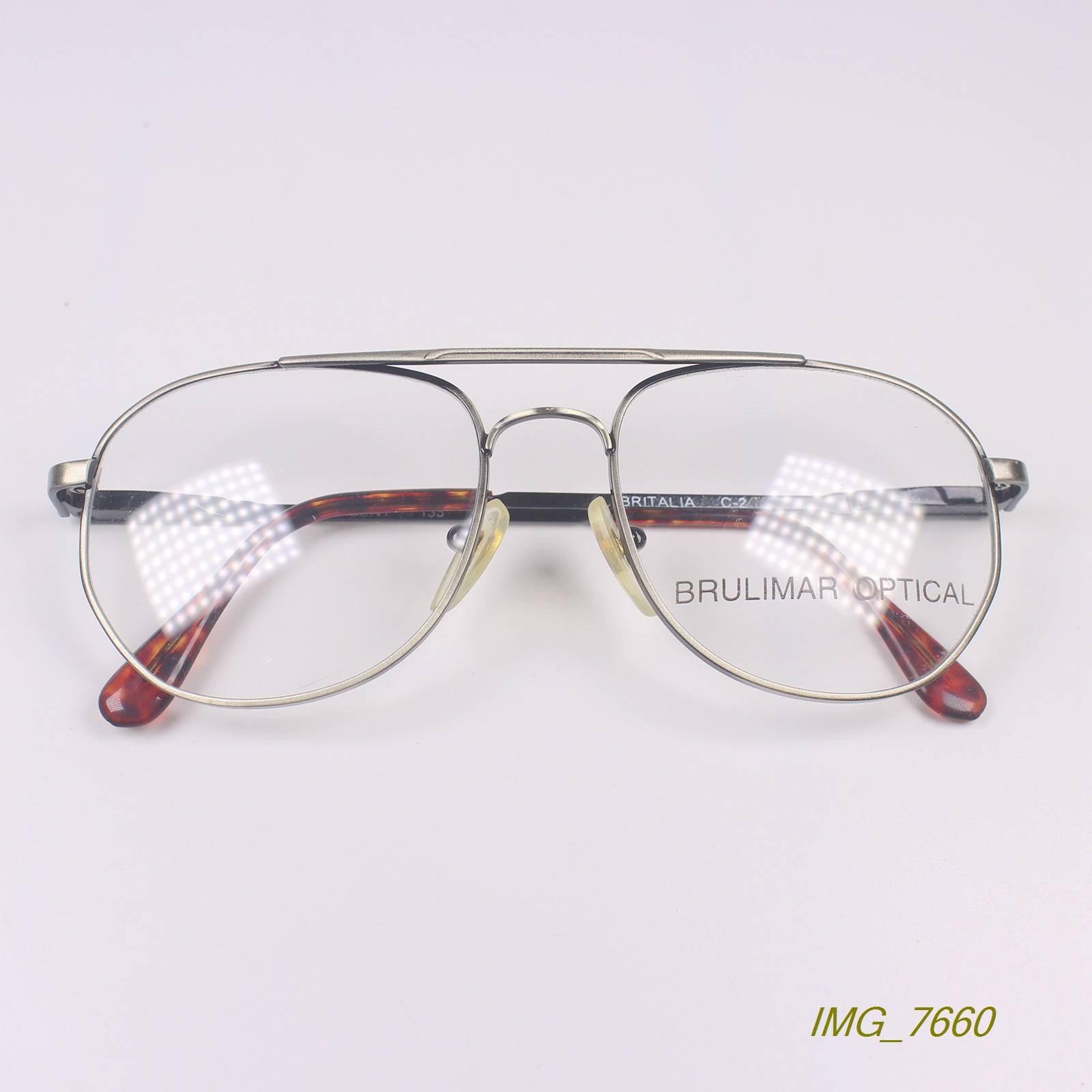 Original genuine retro metal small double beam multi-side small face myopia glasses frame glasses rack eyes C-2