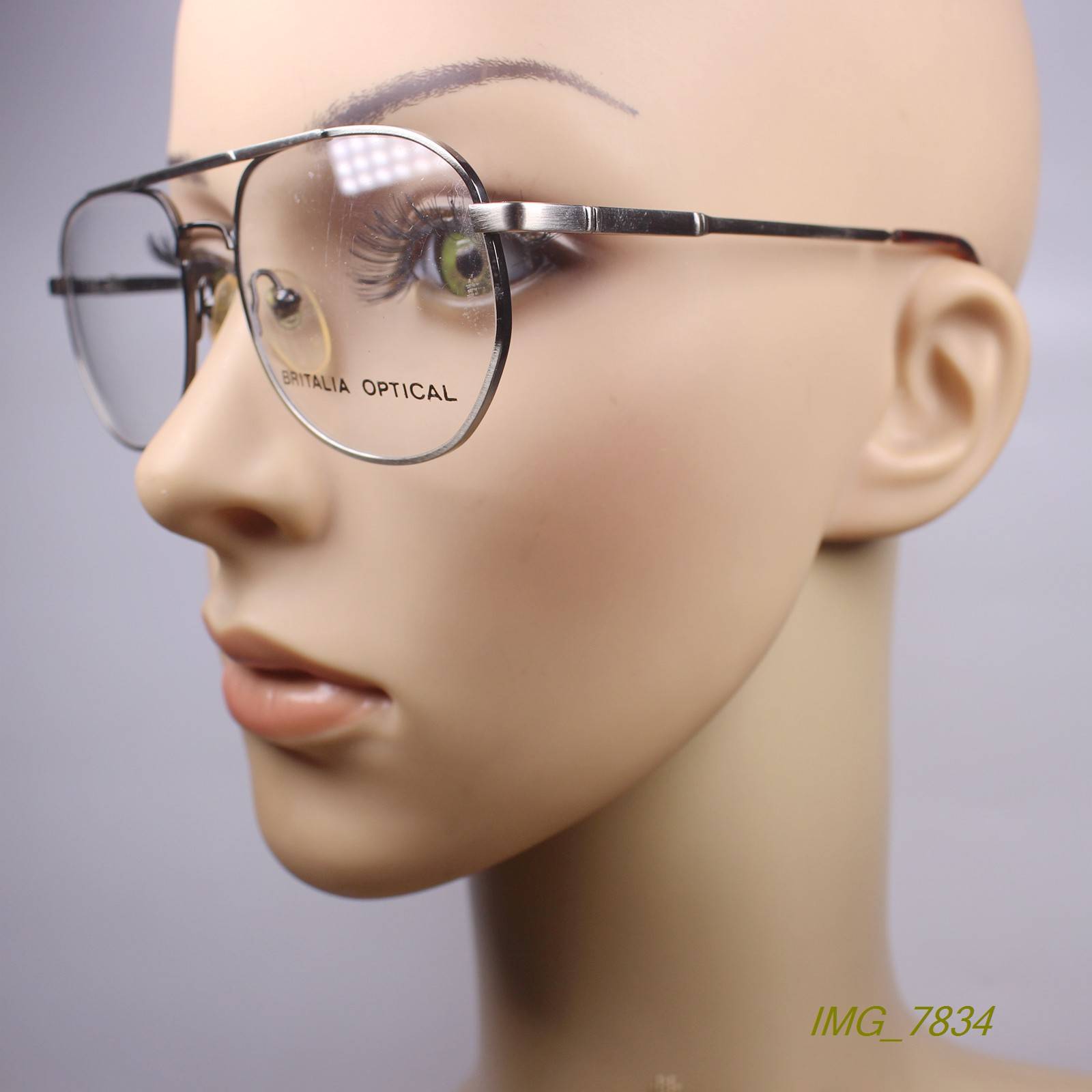 Original genuine retro metal small double beam multi-side small face myopia glasses frame glasses rack eyes C-2