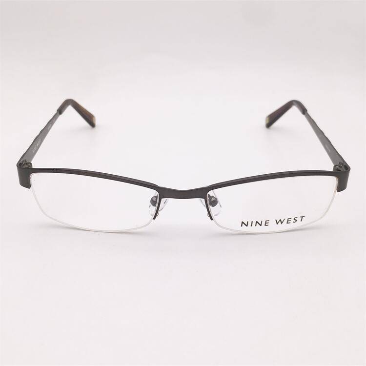 Treasured orphan original single light green alloy business temperament semi -frame personalized art carved mirror leg glasses rack