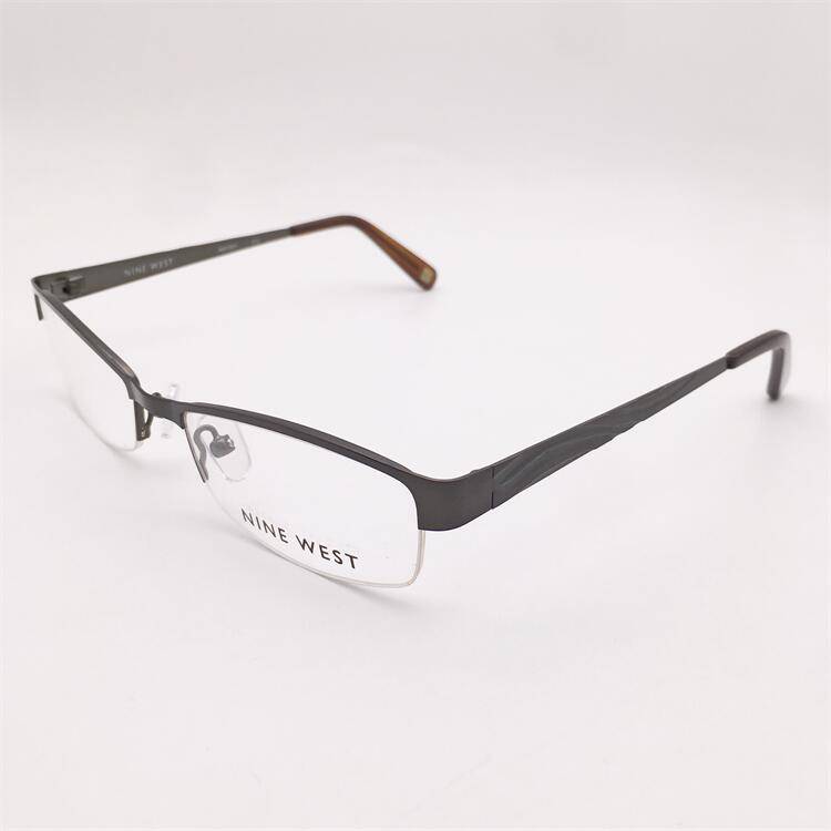 Treasured orphan original single light green alloy business temperament semi -frame personalized art carved mirror leg glasses rack
