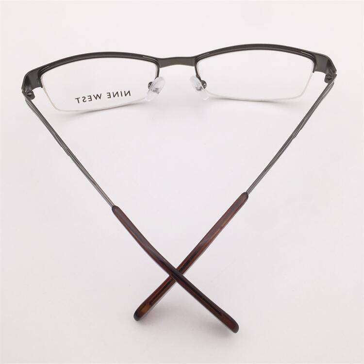 Treasured orphan original single light green alloy business temperament semi -frame personalized art carved mirror leg glasses rack