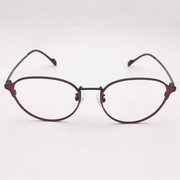Treasured orphan original single red ultra -light titanium full frame large box fine legs fine leg literary temperament glasses frame