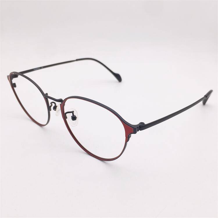 Treasured orphan original single red ultra -light titanium full frame large box fine legs fine leg literary temperament glasses frame