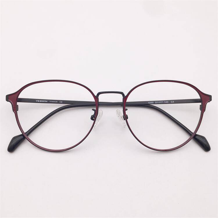 Treasured orphan original single red ultra -light titanium full frame large box fine legs fine leg literary temperament glasses frame