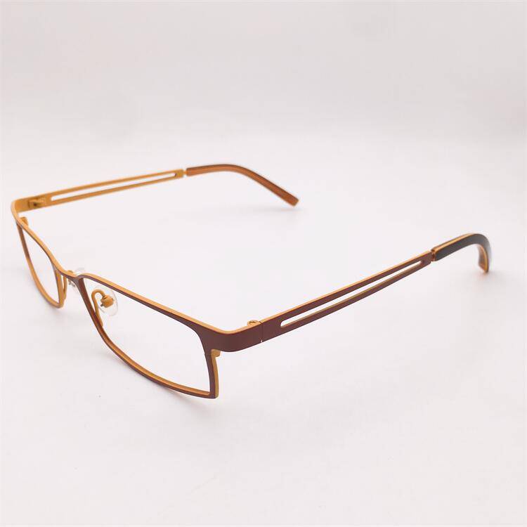 Original single Japanese order orange ultra -light pure titanium full -box literary temperament model mirror lens glasses shelf female