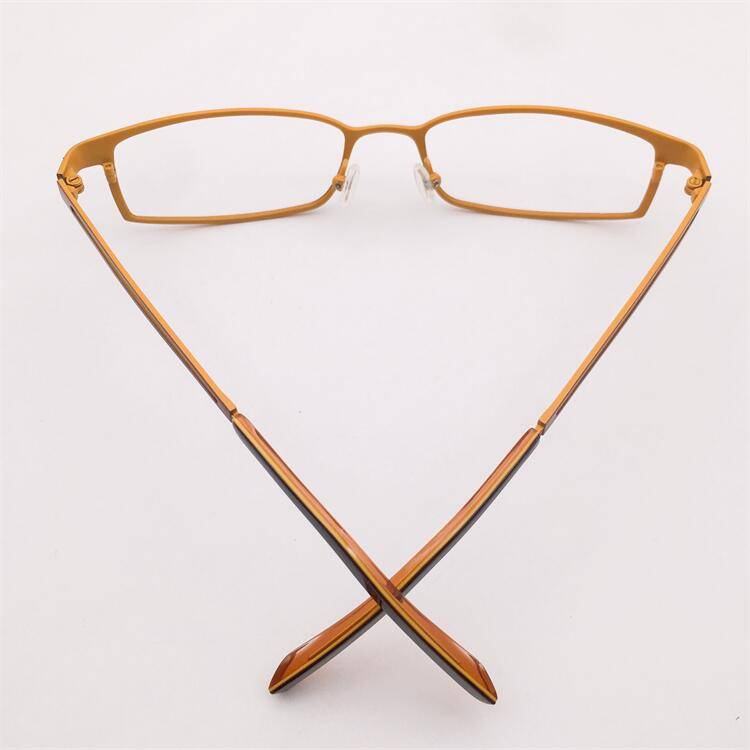 Original single Japanese order orange ultra -light pure titanium full -box literary temperament model mirror lens glasses shelf female