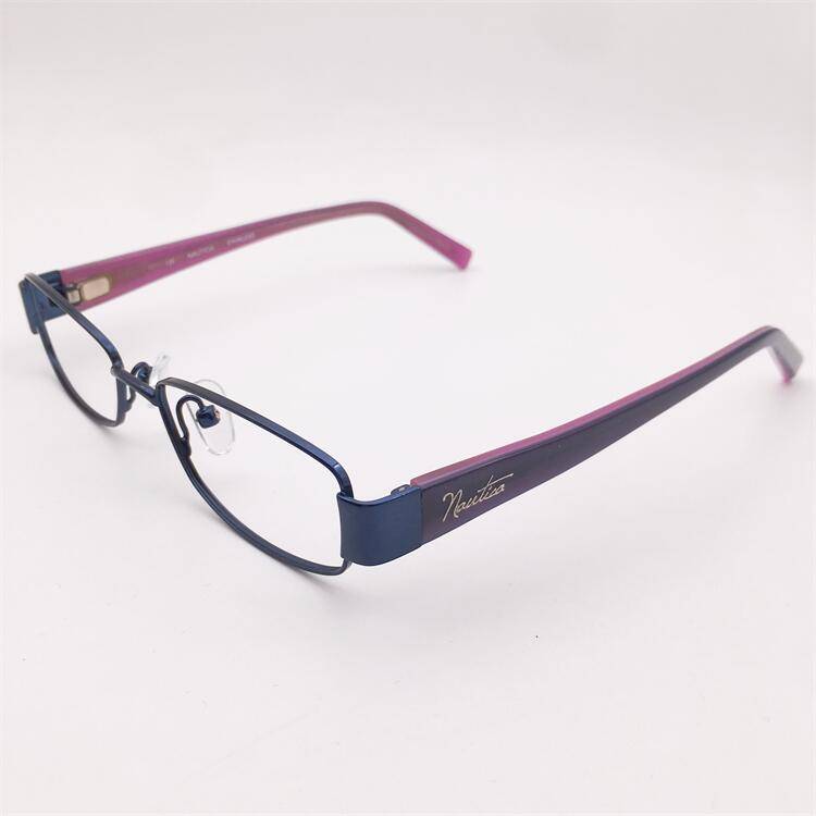 Shenzhen produced original single dark blue full frame small round frame plate spring mirror leg literary small face glasses shelf female