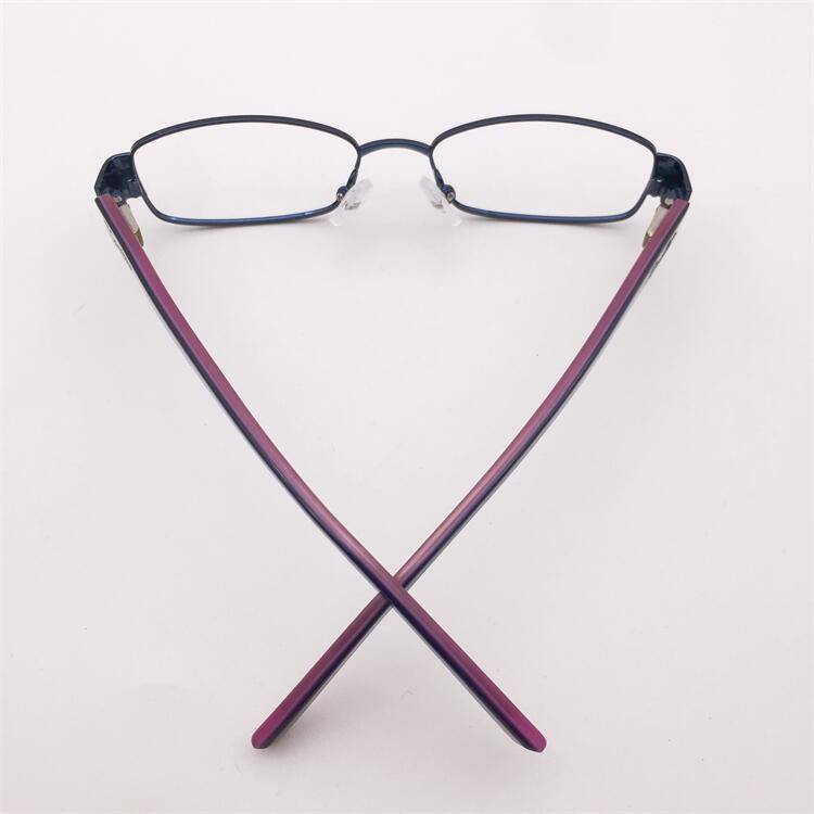 Shenzhen produced original single dark blue full frame small round frame plate spring mirror leg literary small face glasses shelf female