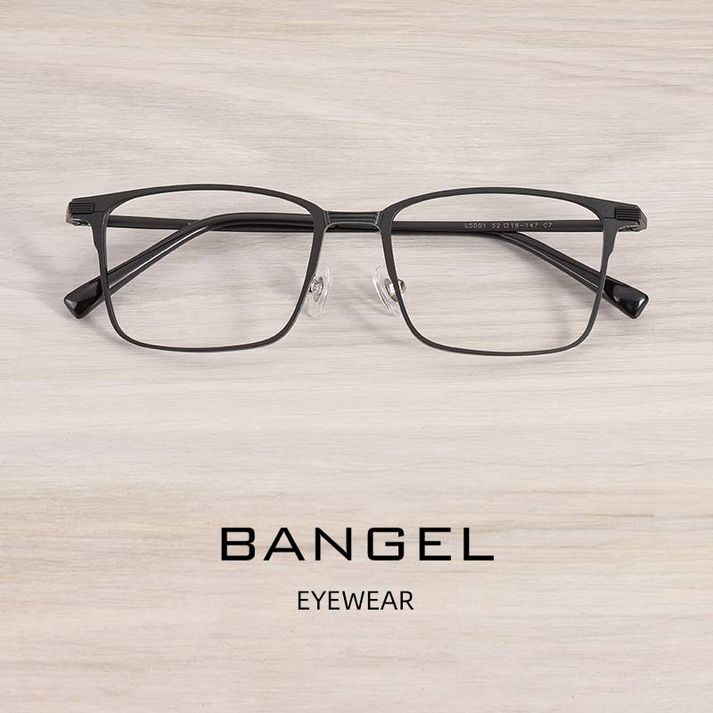 Ultra -pure titanium aluminum magnesium myopic glasses frame male comfortable square frame anti -blue light radiation can be distributed with dispersal light numbers
