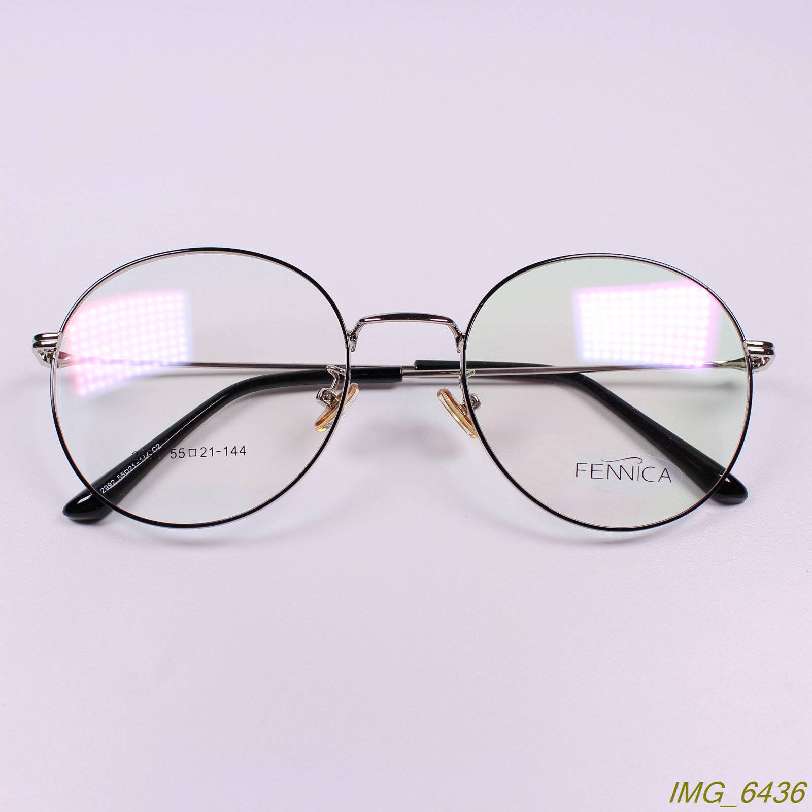 Factory genuine light retro big round frame metal myopia glasses frame optical glasses frame 6 color 2992t