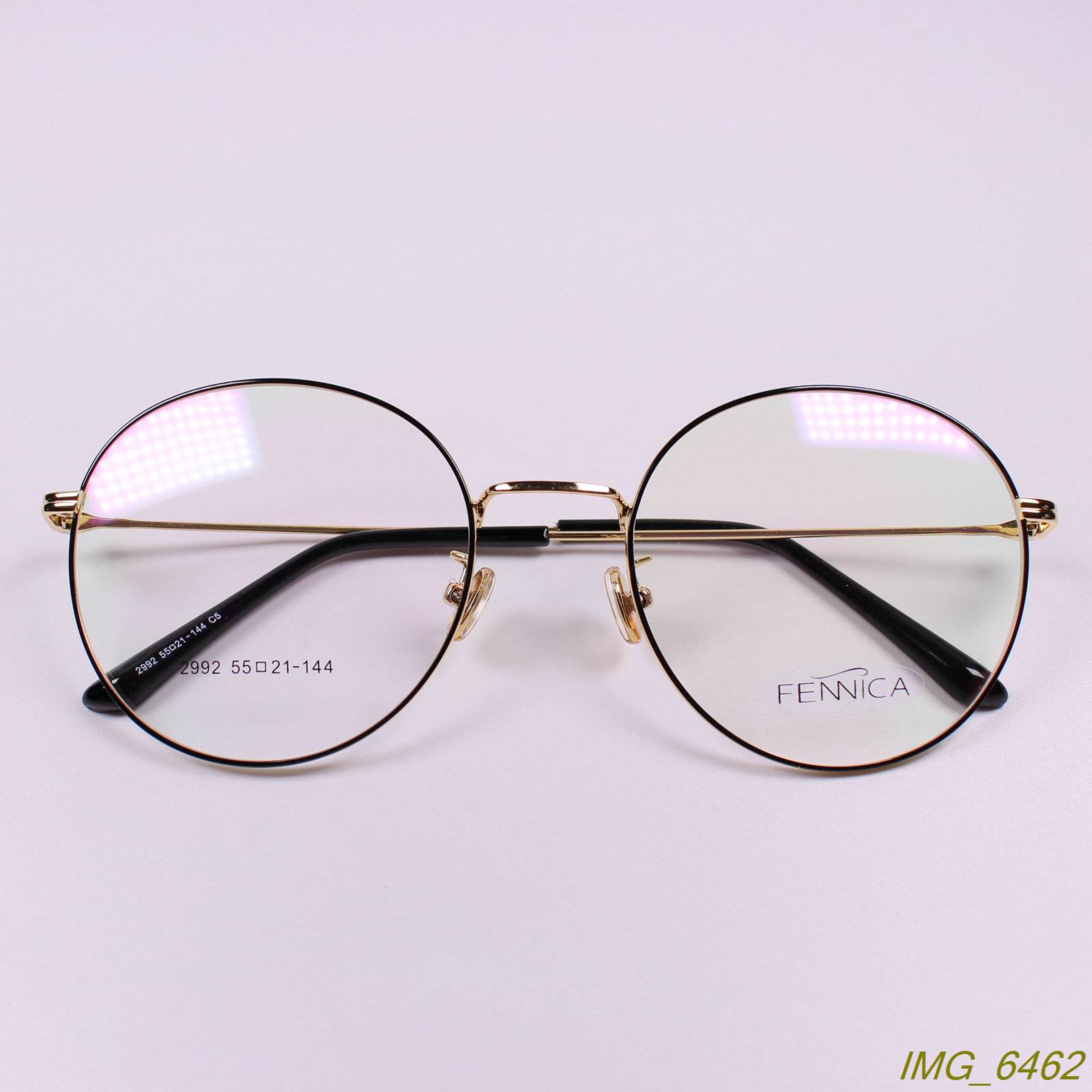 Factory genuine light retro big round frame metal myopia glasses frame optical glasses frame 6 color 2992t