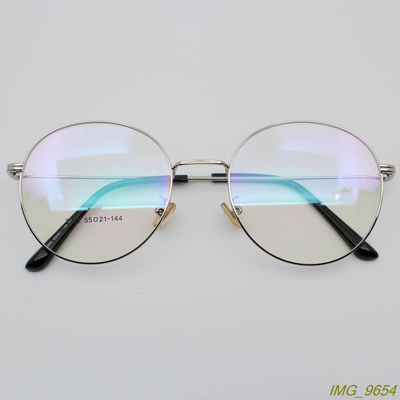 Factory genuine light retro big round frame metal myopia glasses frame optical glasses frame 6 color 2992t