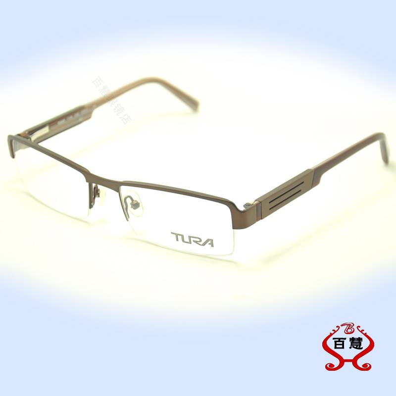 Myopia glasses rack male original single -board leg metal half frame T109 rectangular genuine black eyes frame