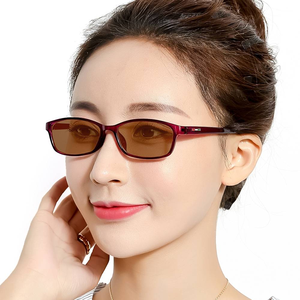Genuine ultra -light TR90 full -frame glasses frame female retro myopia glasses frame square lens frame purple powder blue black
