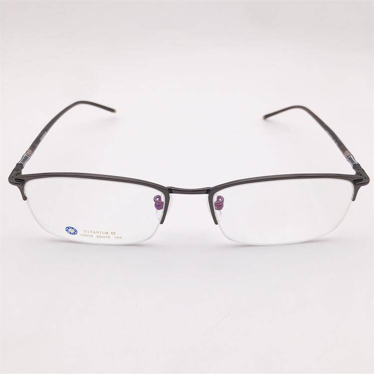 Treasured orphan original single gun color ultra -light pure titanium business temperament half -frame plate anti -allergic mirror leg glasses rack