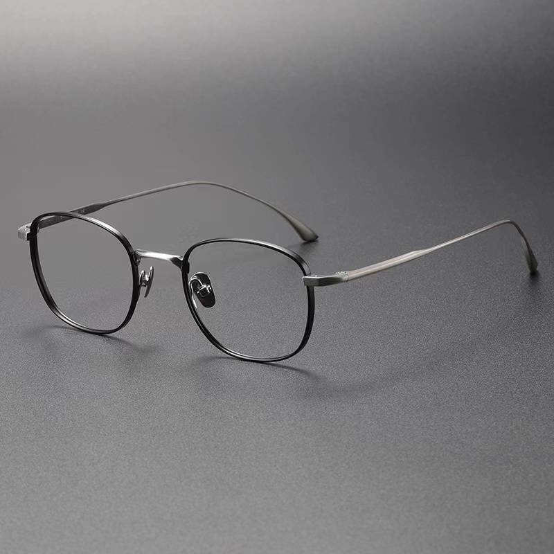 Lonely bet on Wang Chuanjun's same glasses box, pure titanium super light light gold silk ellipse exported original single glasses rack tide