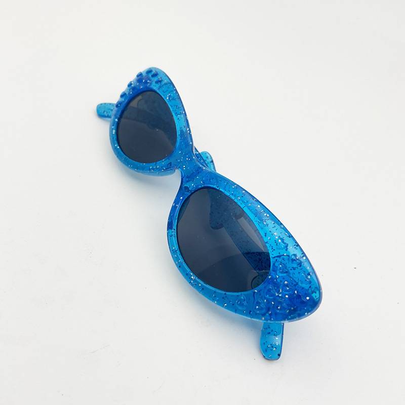 order Children's sunglasses personalized girl cat eye sunglasses anti -ultraviolet watch shading mirror tide model