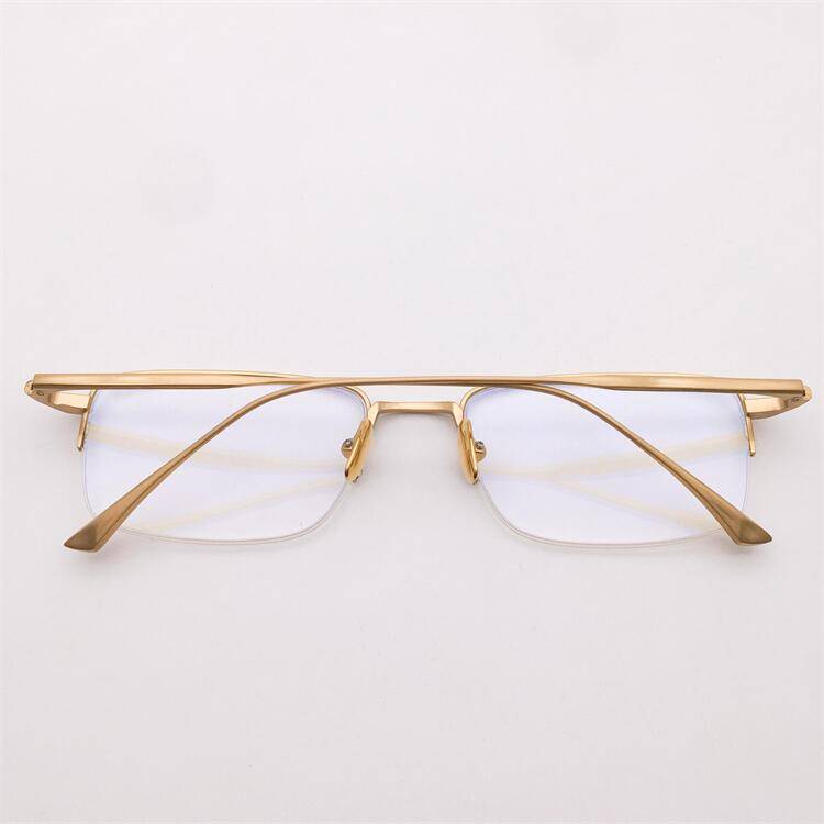 Collection of original orders Japanese order ultra -light pure titanium black silver blue business temperament half -frame gentleman glasses frame