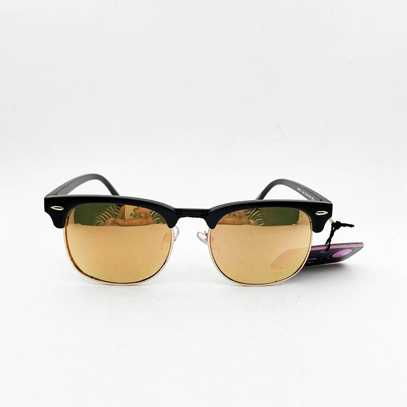 exported men's and women's half -frame anti -UV prevention sunglasses fashion coating glasses sunglasses tide