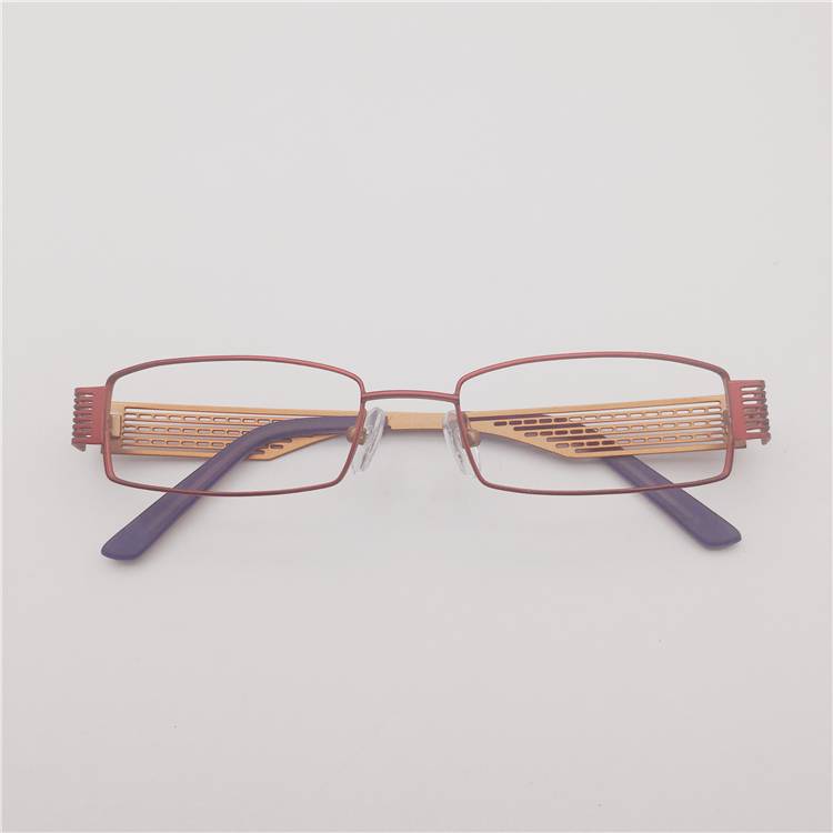 Shenzhen original single red purple and black titanium hollow carving decorative mirror leg business personality temperament glasses rack