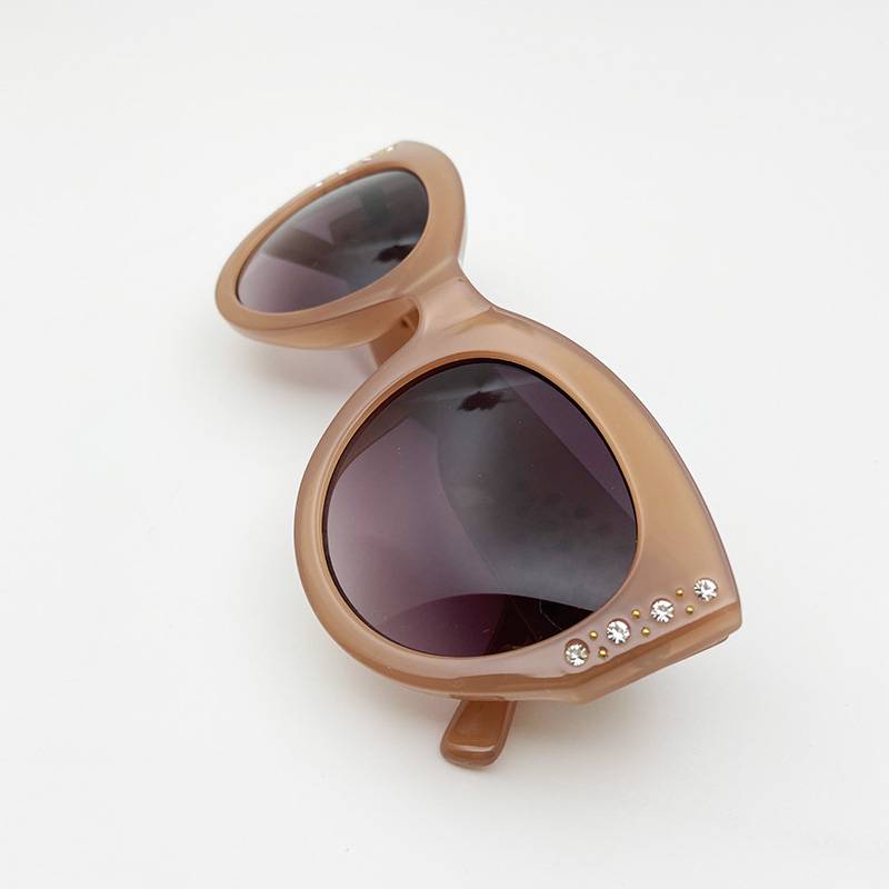 Order Ladies Inlays Diamond Mustard Fashion Personal Personal Personal Anti -UV Watching Mirror Uv400 UV400