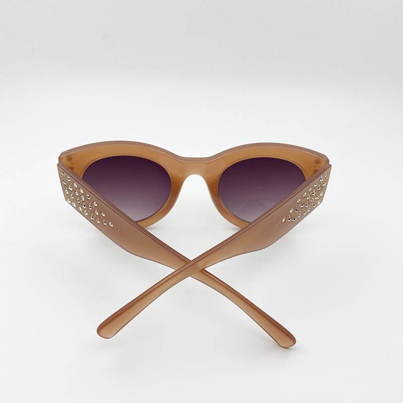 Order Ladies Inlays Diamond Mustard Fashion Personal Personal Personal Anti -UV Watching Mirror Uv400 UV400