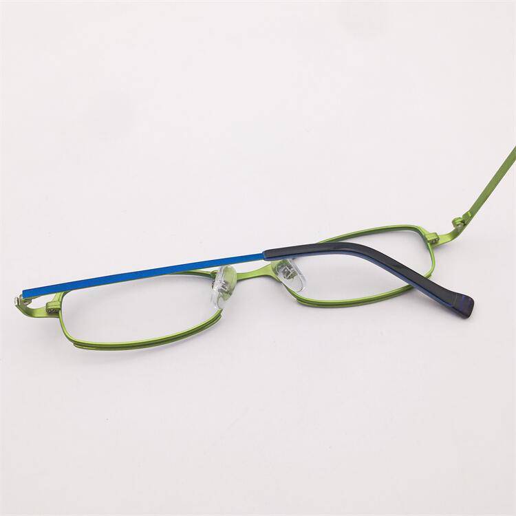 Treasure orphan original single blue -green alloy full -frame alien frame personalized literary two -color electroplating glasses shelf female