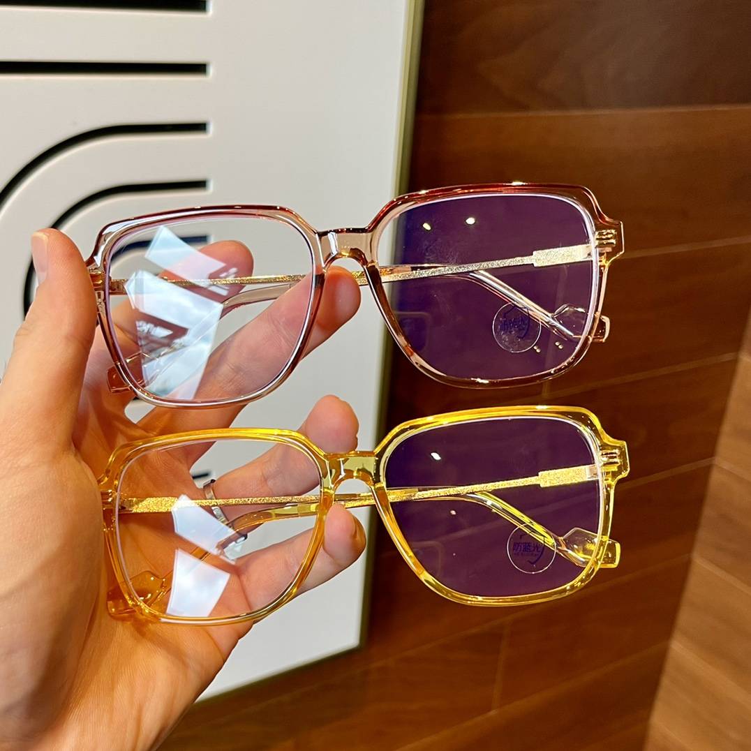 Yaoyao 23 years of new anti -Blu -ray lens classic Oversise generous frame super modified face glasses