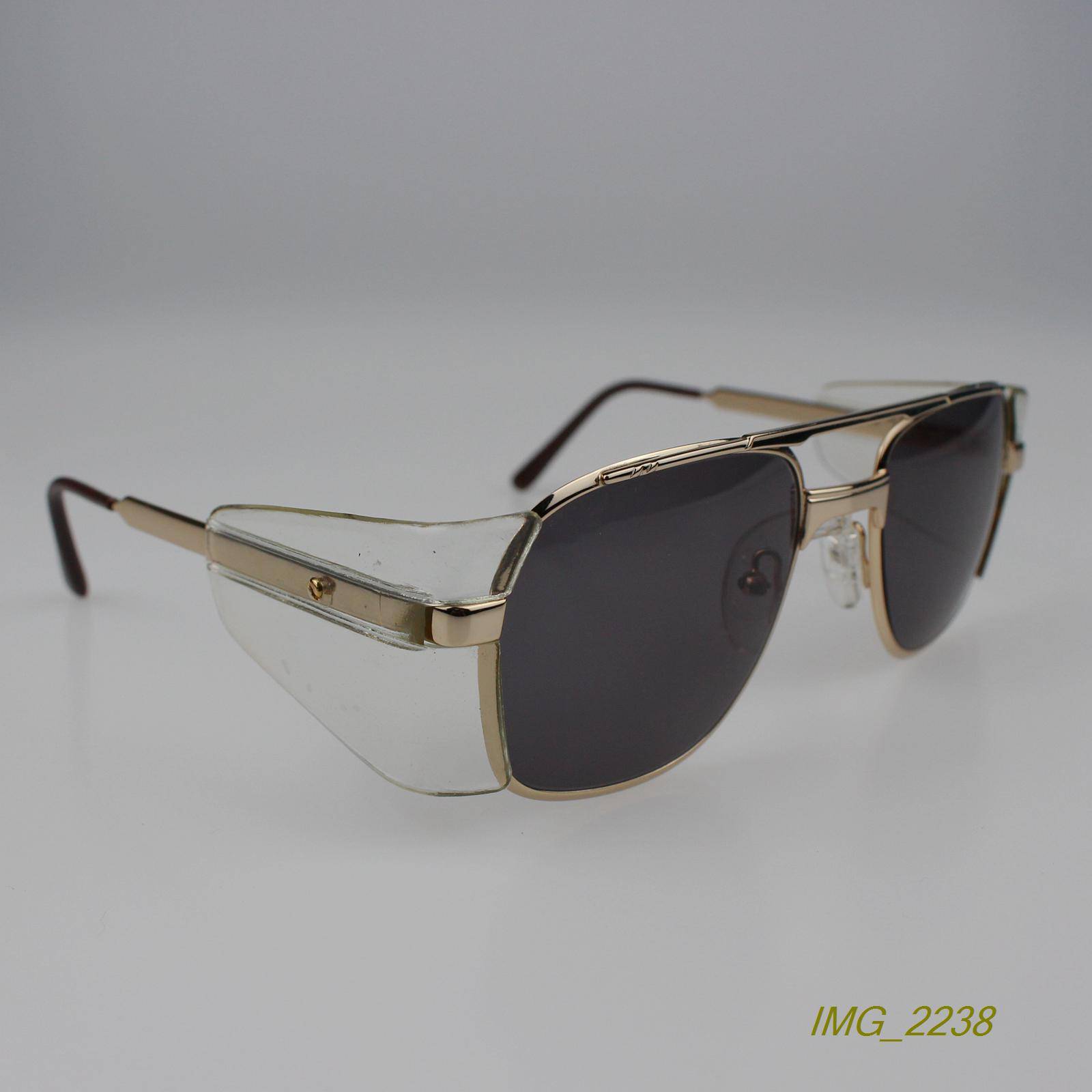 Export single metal double beam locomotive windproof sunglasses sunglasses golden color