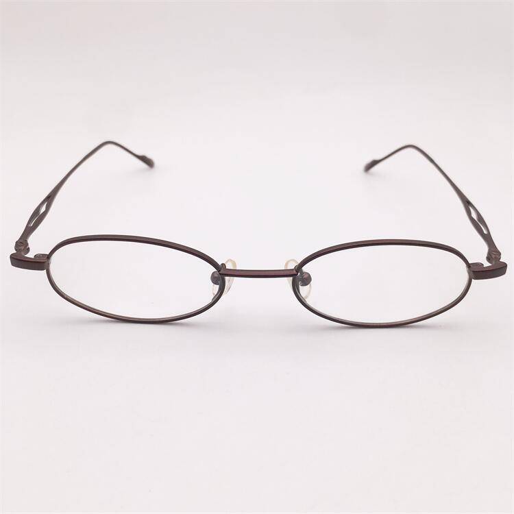 Treasure orphan original single dark red ultra -light titanium full frame small round frame literary temperament myopia glasses frame