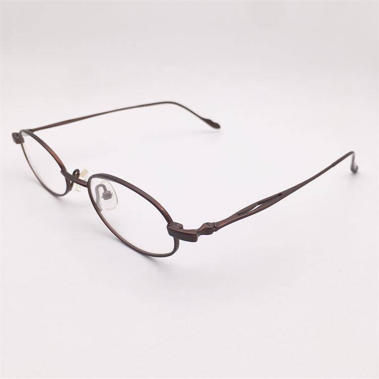 Treasure orphan original single dark red ultra -light titanium full frame small round frame literary temperament myopia glasses frame