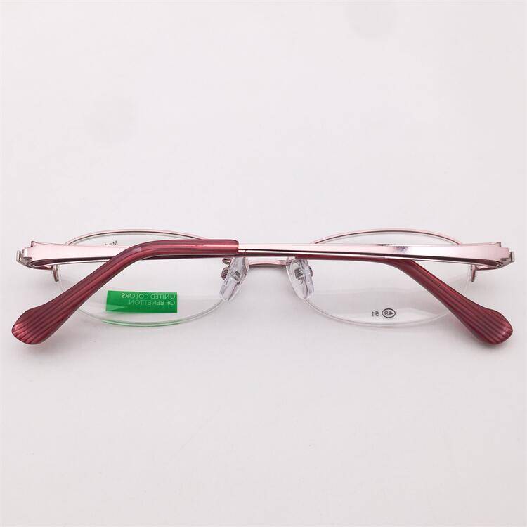 Treasure Orphan Original Single French pink business temperament half -frame color carved mirror leg literary glasses shelf female