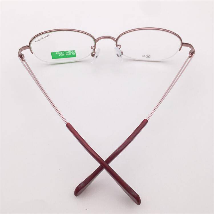 Treasure Orphan Original Single French pink business temperament half -frame color carved mirror leg literary glasses shelf female