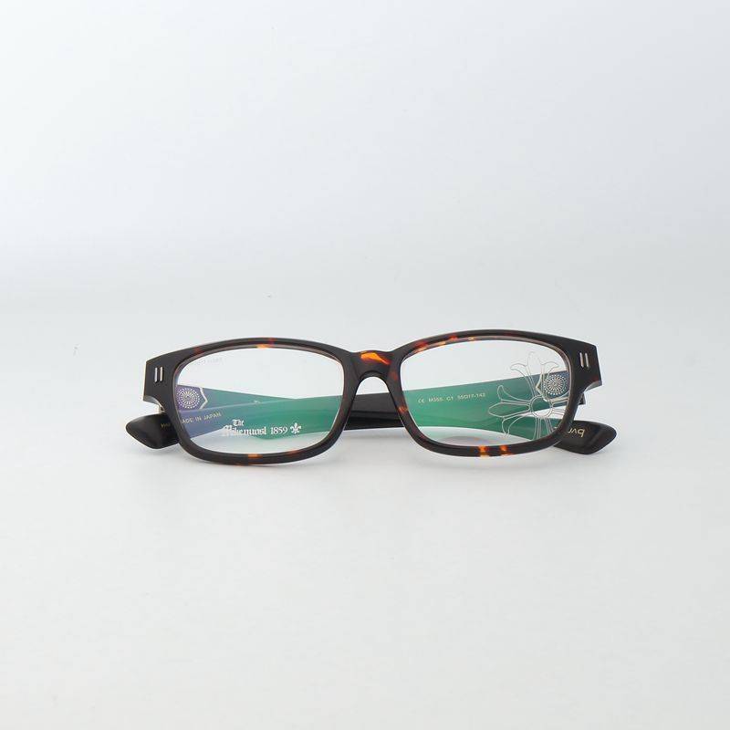 Exit Japanese tail single glasses frame retro carving imported board log mirror legs myopia old flower stand men's tide